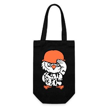Owl Soldier Military War Helmet Fighter Army Cool - Gift Bag for Bottles - black - Front