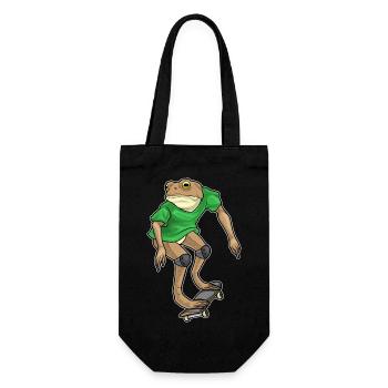 Frog Skater Skateboard - Gift Bag for Bottles - black - Front