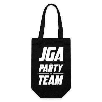 JGA Party Team Junggesellenabschied - Geschenkbeutel für Flaschen - Schwarz - Vorne