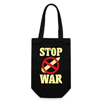 Contre la guerre - Sac à bouteille - noir - Devant