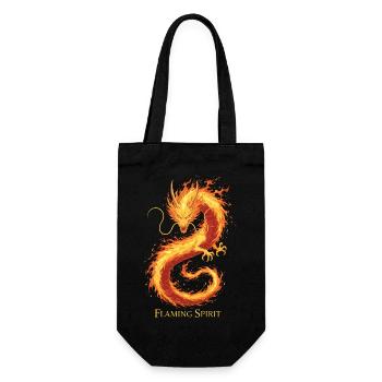 Flaming Ghost Dragon - Gift Bag for Bottles - black - Front