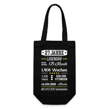 Birthday 27th Year Birthday Gift 27 Old - Gift Bag for Bottles - black - Front
