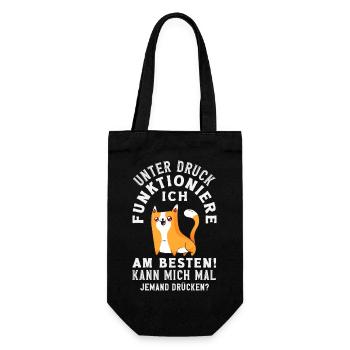 Je fonctionne mieux sous pression - Sac à bouteille - noir - Devant