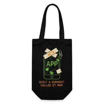 Fondateur de startup Survivant à l’épuisement professionnel : se rétablit - Sac à bouteille - noir - Devant