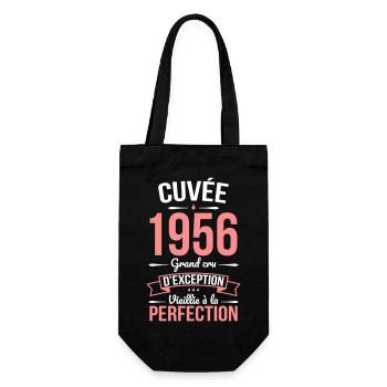1956 Cuvée – Aged to perfection - Gift Bag for Bottles - black - Front
