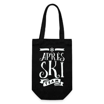 Après Ski Team  - Geschenkbeutel für Flaschen - Schwarz - Vorne