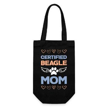 Beagle Mom Certified - Gift Bag for Bottles - black - Front