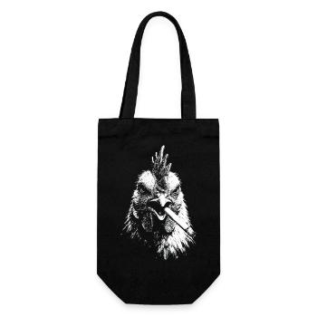 Smoking Hen Graphic - Gift Bag for Bottles - black - Front