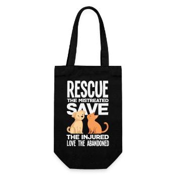 Care Adopt Animal Rescue Rescue Injured - Gift Bag for Bottles - black - Front