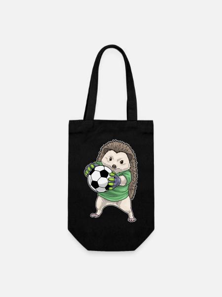 Igel Torwart Fußball Sport - Geschenkbeutel für Flaschen - Schwarz