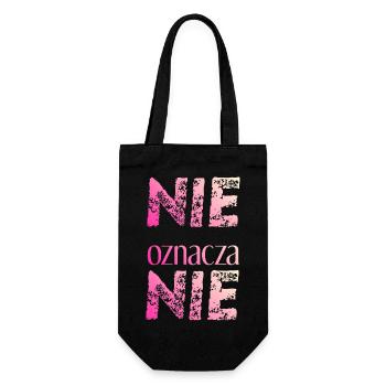 Nein heißt nein polnisch Feminismus Geschenkidee - Geschenkbeutel für Flaschen - Schwarz - Vorne