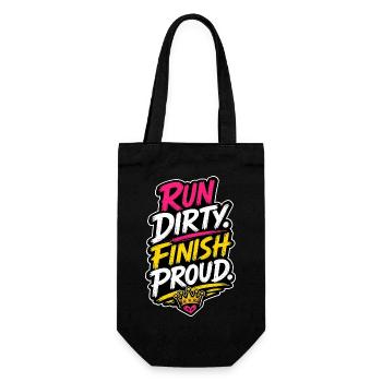 Run Dirty Finish Proud Running Motivation - Sac à bouteille - noir - Devant