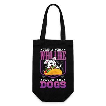 Taco Dog Dog Owner Tacos Puppy Dog - Gift Bag for Bottles - black - Front