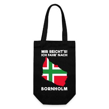 Bornholm Spruch - Geschenkbeutel für Flaschen - Schwarz - Vorne