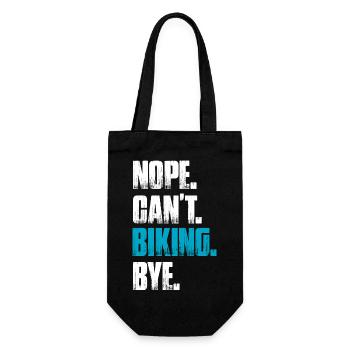 Nope can't biking Fahrrad Mountainbike Downhill - Geschenkbeutel für Flaschen - Schwarz - Vorne