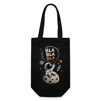 Astronaut Blabla on the Moon - Gift Bag for Bottles - black - Front