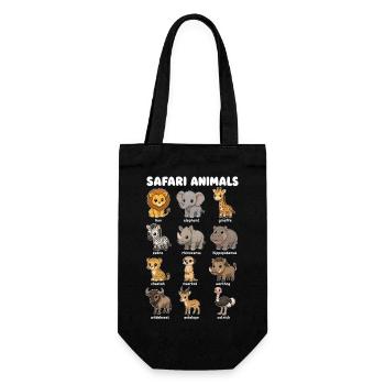Animal de safari mignon - Sac à bouteille - noir - Devant