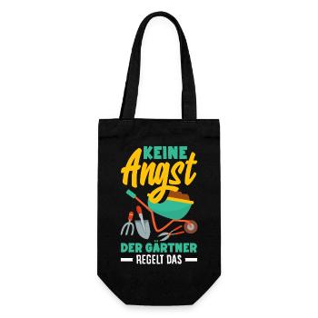 Der Gärtner Regelt Das - Geschenkbeutel für Flaschen - Schwarz - Vorne