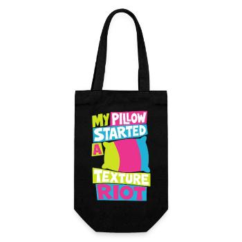 Kissen – My Pillow Started a Texture Riot - Geschenkbeutel für Flaschen - Schwarz - Vorne