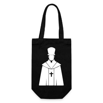 Priester Pfarrer Theologie Geschenk  - Geschenkbeutel für Flaschen - Schwarz - Vorne