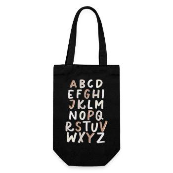 Alphabet Letters - Geschenkbeutel für Flaschen - Schwarz - Vorne