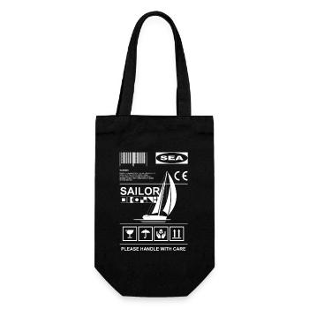 Étiquette du marin - Sac à bouteille - noir - Devant