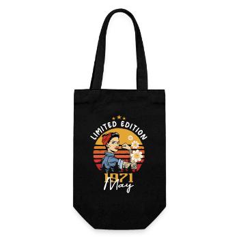 Legendary since May 1971 - May 1971 Birthday 1971 - Gift Bag for Bottles - black - Front