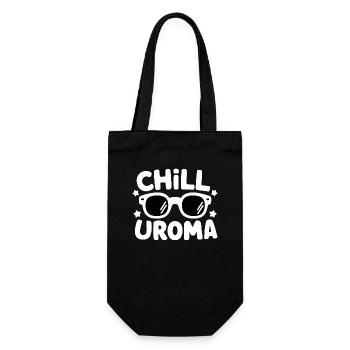 Chill Uroma Geburtstag Beste Urgroßmutter - Geschenkbeutel für Flaschen - Schwarz - Vorne