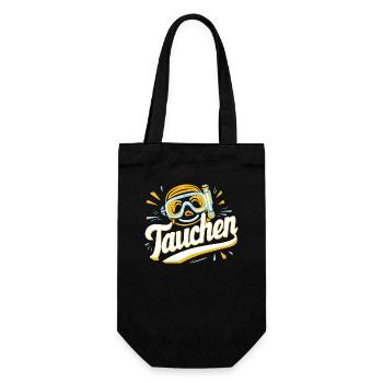 Tauchen Junge! Meer Abenteuer Tauchgang Ausrüstung - Geschenkbeutel für Flaschen - Schwarz - Vorne