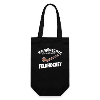Feldhockey Retro Wunsch Shirt Geschenk Spieler - Geschenkbeutel für Flaschen - Schwarz - Vorne