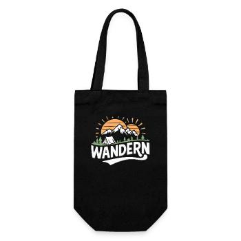 Wandern Fan Must-Have Outdoor Trekking Guide - Geschenkbeutel für Flaschen - Schwarz - Vorne