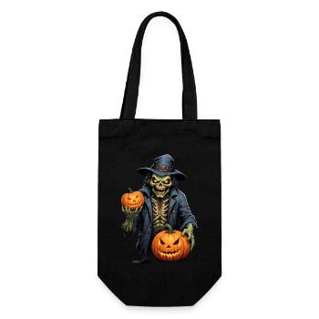 Halloween - Horreur zombie Horreur avec citrouille - Sac à bouteille - noir - Devant