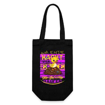 Duck poops ! - Gift Bag for Bottles - black - Front