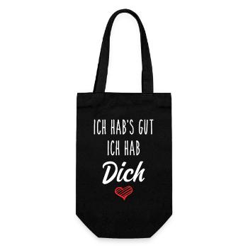 I've got it good, I've got you - Love Gift Love - Gift Bag for Bottles - black - Front