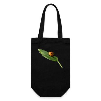 Lucky beetle ladybug without text - Gift Bag for Bottles - black - Front