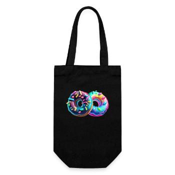 MORE DONUTS - DONUTS - Gift Bag for Bottles - black - Front