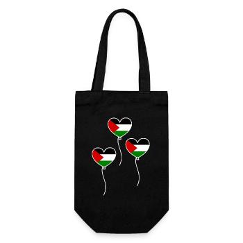 Free palestine - Gift Bag for Bottles - black - Front