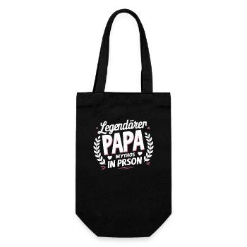 Legendärer Papa Mythos Vatertag Geburtstag - Geschenkbeutel für Flaschen - Schwarz - Vorne