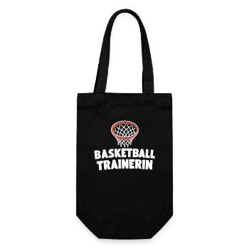 Basketballtrainerin Coach Präsent T-Shirt - Geschenkbeutel für Flaschen - Schwarz - Vorne