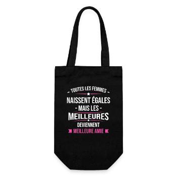 Les meilleures femmes deviennent Meilleure Amie - Sac à bouteille - noir - Devant