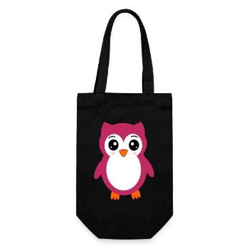 Cadeau de t-shirt hiboux kawaii mignons - Sac à bouteille - noir - Devant