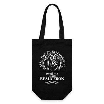 BEAUCERON Skyddsängel Hundespruch Hunde Wilsigns - Geschenkbeutel für Flaschen - Schwarz - Vorne