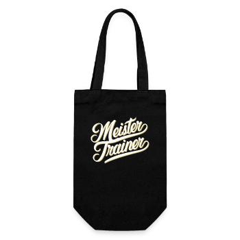 Meistertrainer Danke Coach Lustige Fitness - Geschenkbeutel für Flaschen - Schwarz - Vorne