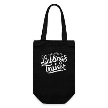 Lieblingstrainer Dankeschön Lustige Coach Danke - Geschenkbeutel für Flaschen - Schwarz - Vorne
