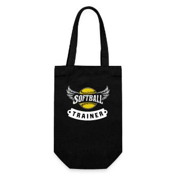 Softball-Trainer Ausrüstung Coach Team Spiel - Geschenkbeutel für Flaschen - Schwarz - Vorne