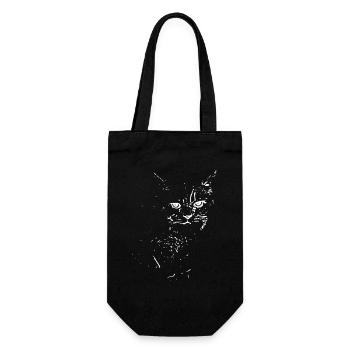 British Shorthair Cat White White Cat Kitten - Gift Bag for Bottles - black - Front