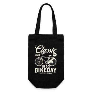 Cycling fan 1953 70 years Cycling Anniversary - Gift Bag for Bottles - black - Front