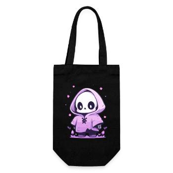 Squelette mignon d’Halloween - Design effrayant mignon - Sac à bouteille - noir - Devant