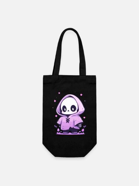 Squelette mignon d’Halloween - Design effrayant mignon - Sac à bouteille - noir