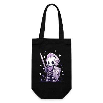 Squelette mignon d’Halloween - Design effrayant mignon - Sac à bouteille - noir - Devant
